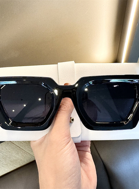 时尚欧美粗边框方形复古时髦大框