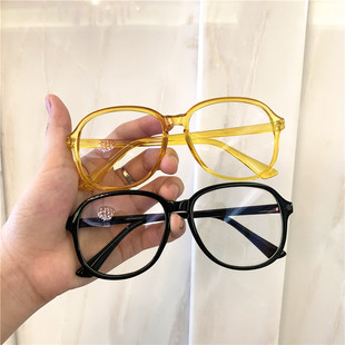 倪妮同款眼镜框透明近视平光镜女大脸超轻网红款圆脸百搭显瘦框架