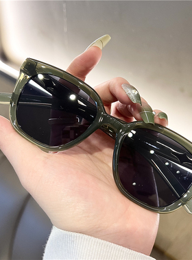 韩版绿色猫眼墨镜女潮