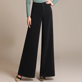 新款 女高腰广场舞蹈跳舞裤 垂顺国标拉丁摩登交谊舞长裤 阔腿肥腿裤