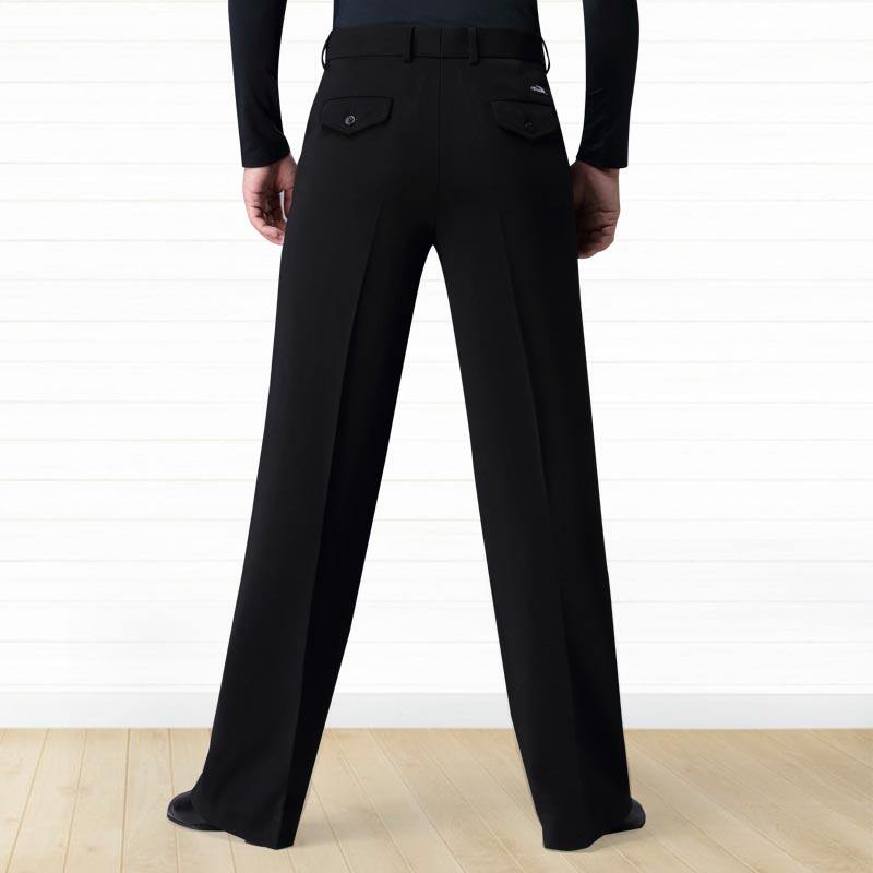 丹宝罗口袋裤男士交谊舞舞裤舞蹈裤练功裤拉丁舞服装摩登长裤直筒