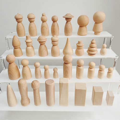 天然实木可彩绘涂色涂木蜡油