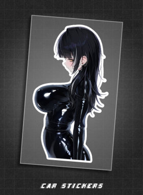 二次元侧脸美女动漫汽车装饰贴纸