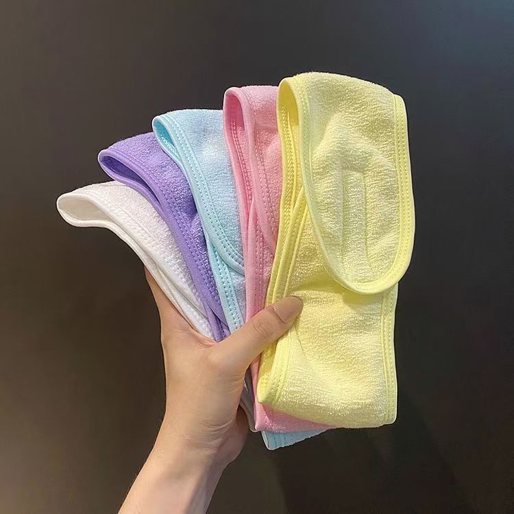 洗脸发带化妆时用的束发带女头饰百搭魔术贴面膜发套美容院包头巾