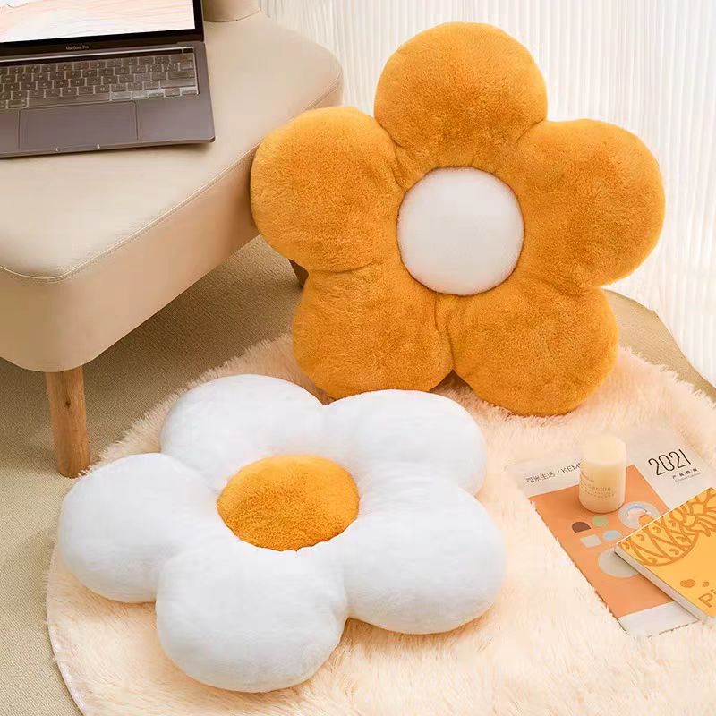 太阳花抱枕腰靠垫沙发坐垫花朵椅垫可爱礼物卧室少女心办公室坐垫