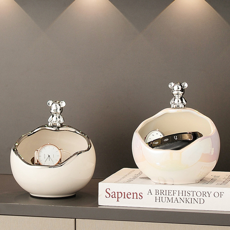 入户门口玄关放钥匙置物架收纳摆件轻奢高档鞋柜客厅儿童房装饰品