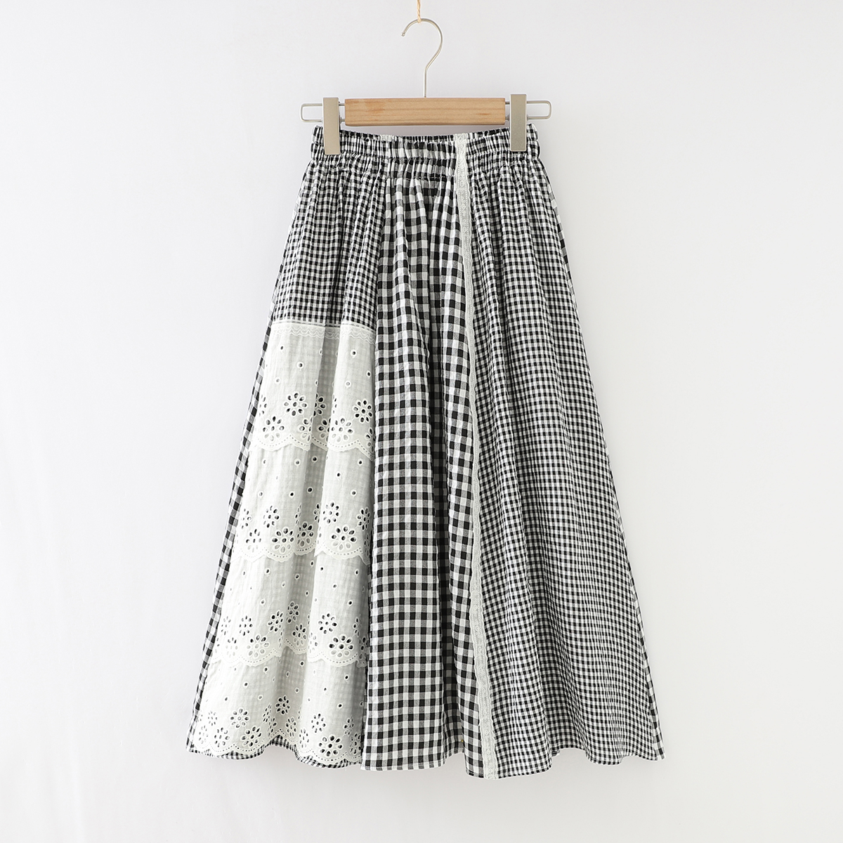 2025春季新款蕾丝拼接半身裙