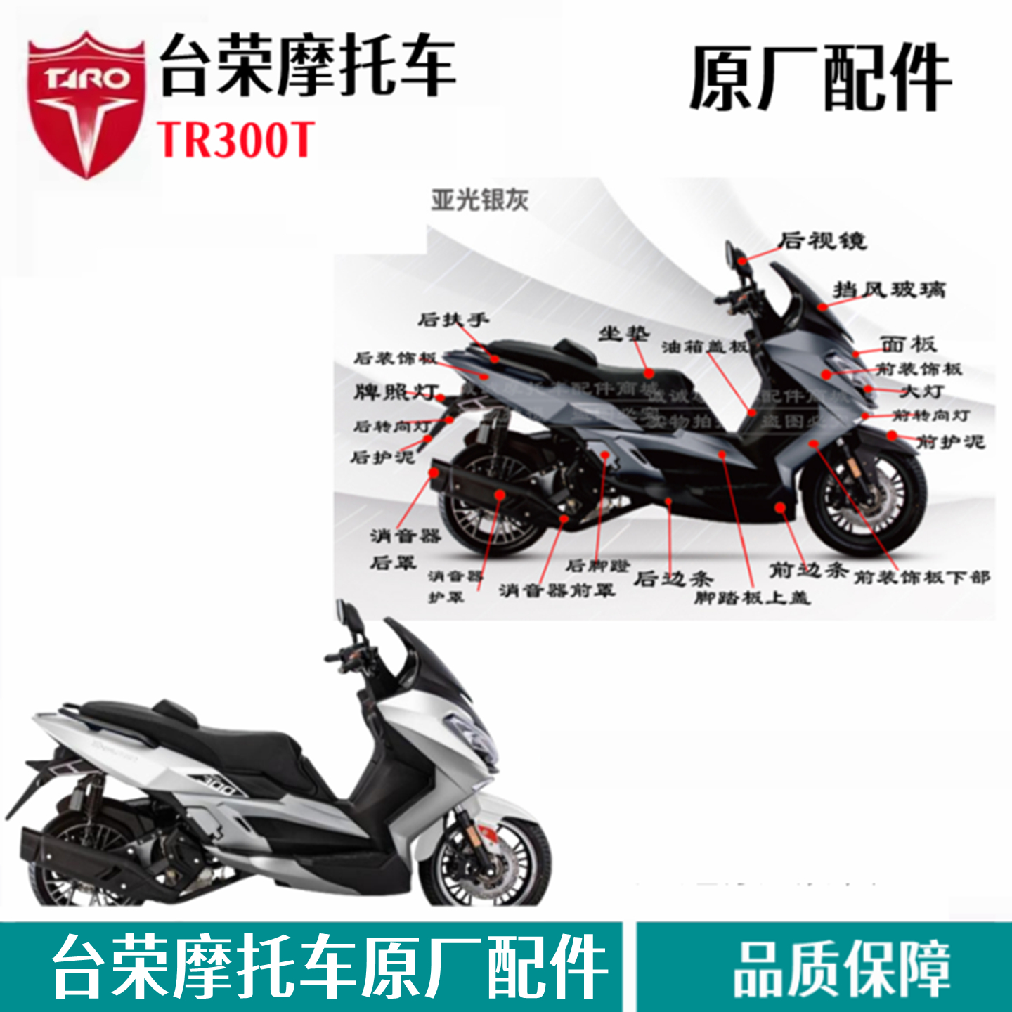 台荣探路者tr300t11塑料件摩托车