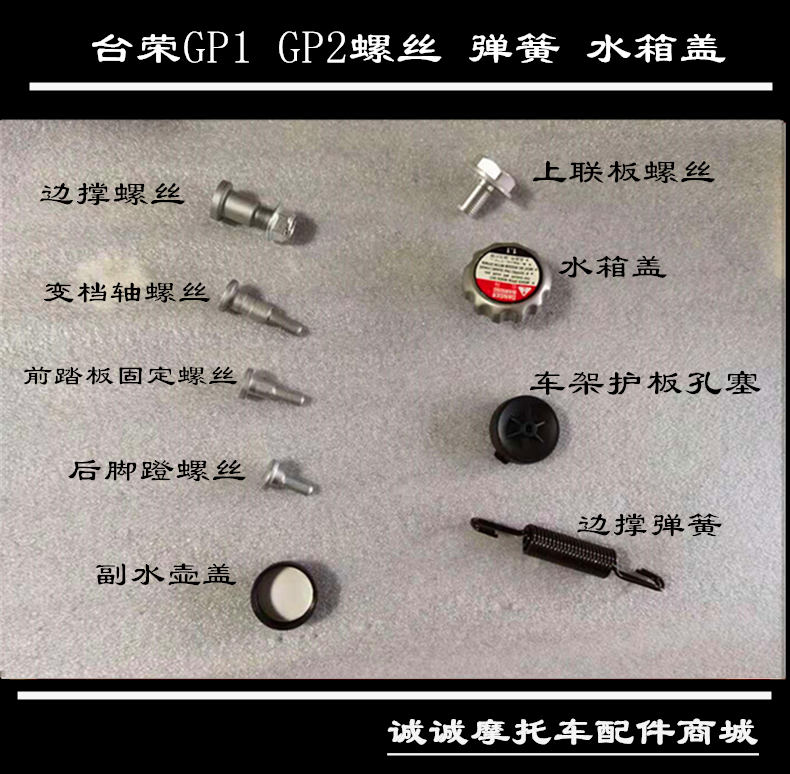 台荣GP2摩托车250-A 400 GP1边撑螺丝弹簧副水壶水箱盖踏板轴螺栓