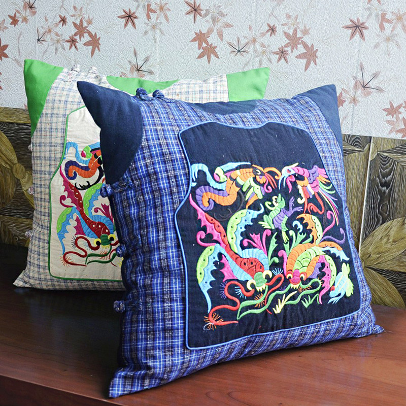 手织布绣花马甲款全棉加厚抱枕套中式靠垫土布方枕复古家居软饰,居家布艺,靠垫/抱枕,淘宝优惠券,粉丝福利购,淘宝优惠卷