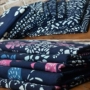 Vải Danfeng: cotton handmade thực vật màu xanh in vải khăn trải bàn vải batik vải rèm - Vải vải tự làm vải thun sọc