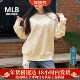MLB正品 25新款 男女满印logo学院风运动休闲圆领套头卫衣3AMTM0154