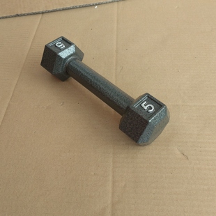 dumbbell iron 5磅2.2kg六角烤漆纯铸铁哑铃长22cm宽7高6hex cast