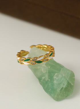 开口可调节甜美食指指环网红