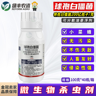 200亿孢子 球孢白僵菌 植物源杀虫剂 微生物源杀虫剂农药农用正品