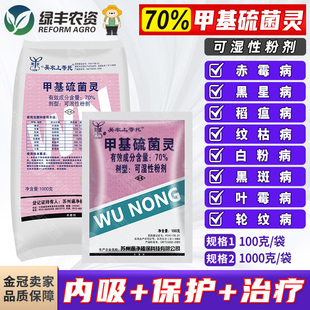 70%甲基硫菌灵粉剂番茄叶霉瓜类白粉病甘薯黑斑病农药甲托杀菌剂