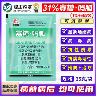 31%氨基寡糖素盐酸吗啉胍水稻大田番茄病毒病黑条矮缩病杀菌剂