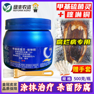 实佳3%甲基硫菌灵喹啉铜苹果树腐烂病树木涂抹剂植物伤口愈合剂