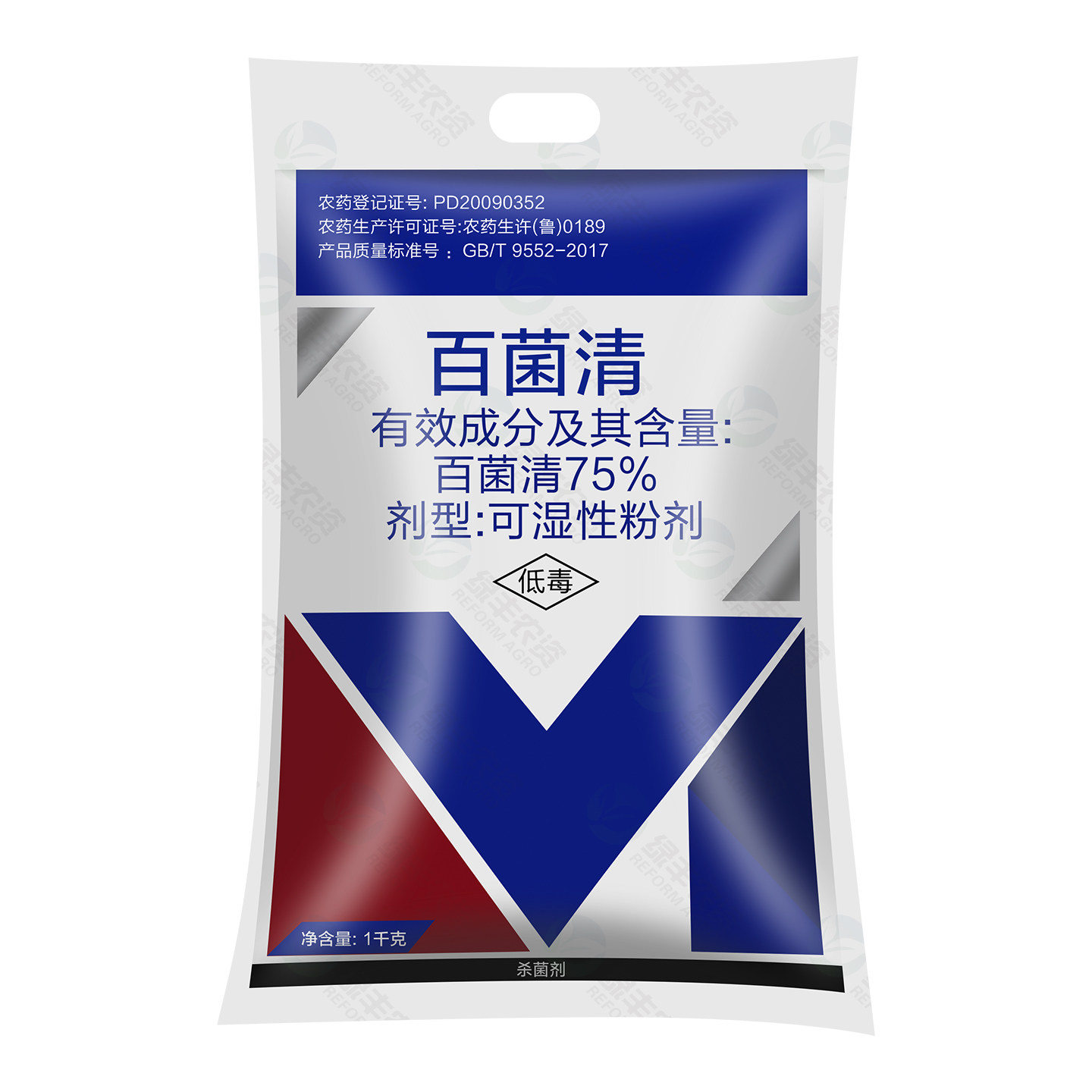 百农思达75%百菌清蓝粉杀菌剂黄瓜霜霉病农药可湿性粉剂整箱批发图片