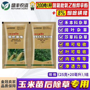 玉米田地专用苗后除草剂烟嘧磺隆氯氟吡氧乙酸异辛酯除杂草香附子