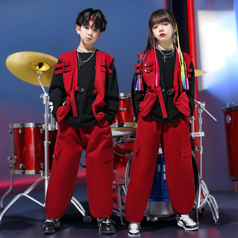 儿童架子鼓街舞嘻哈演出服套装