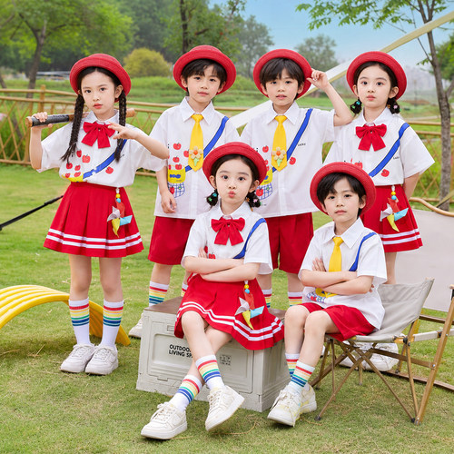 六一儿童啦啦队演出服中小学生女