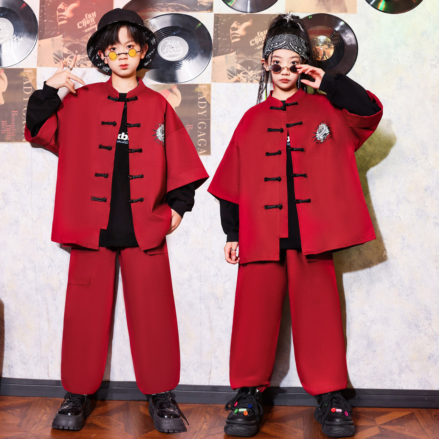 【老师推荐！】儿童中国红演出服