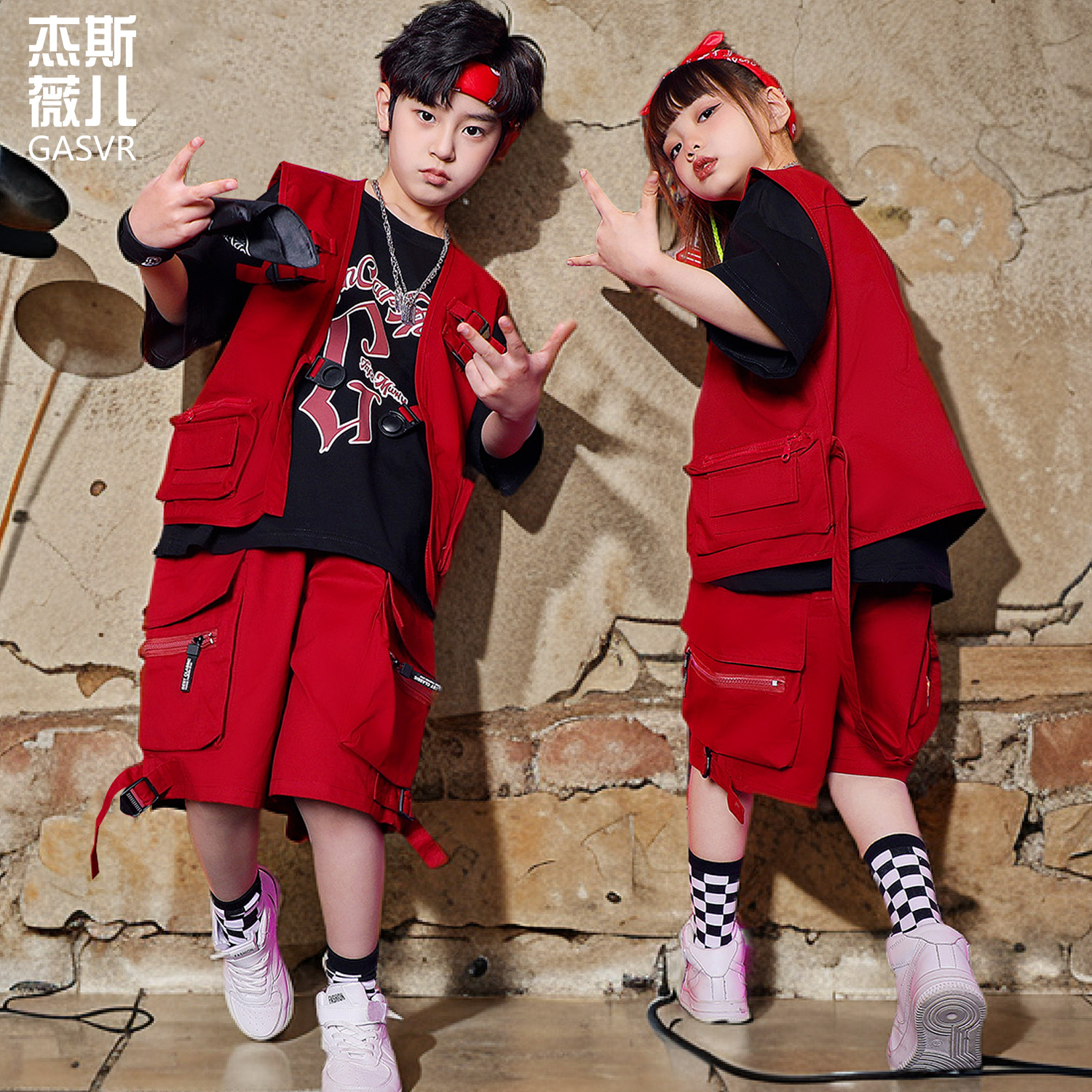 街舞儿童潮服男童hiphop架子鼓