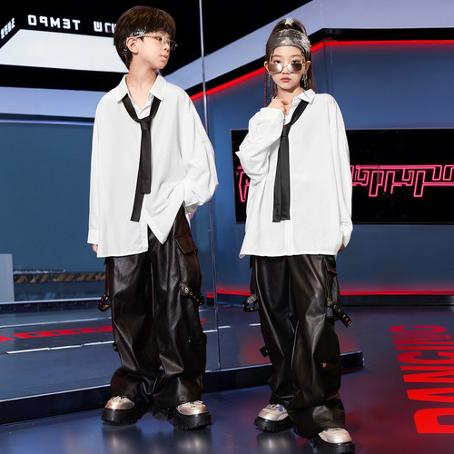 2025新款衬衫hiphop街舞演出服