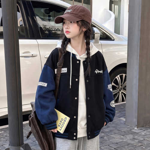 女大童装秋季韩式棒球服夹克外套