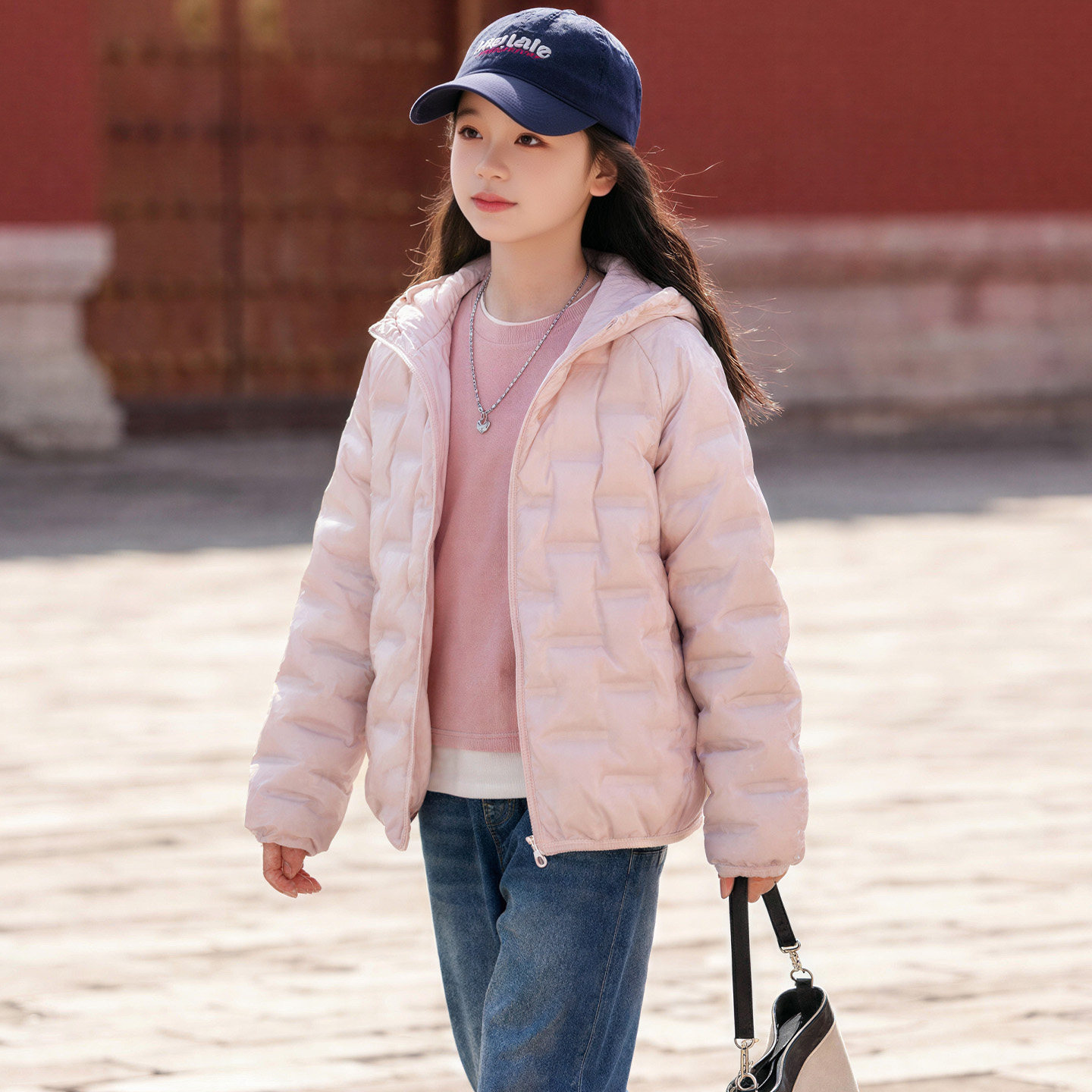 儿童羽绒服校服神器女童冬季轻薄款校园初中生外穿内搭抗寒外套