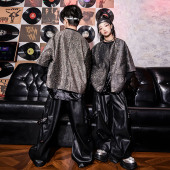 架子鼓演出服儿童街舞男童闪亮片表演服装 潮酷炫嘻哈模特走秀西装