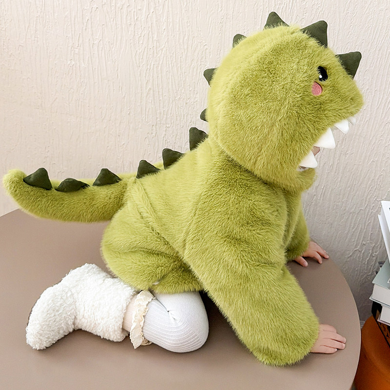 儿童恐龙演出服2025新款毛绒卡通造型舞台表演服可爱动物扮演服装