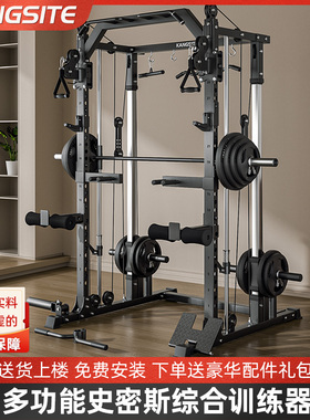 史密斯综合训练器家用健身飞鸟高位下拉多功能深蹲卧推一体龙门架