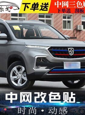 18款宝骏530中网改装贴纸510前脸进气格栅改色膜贴装饰条彩色拉花