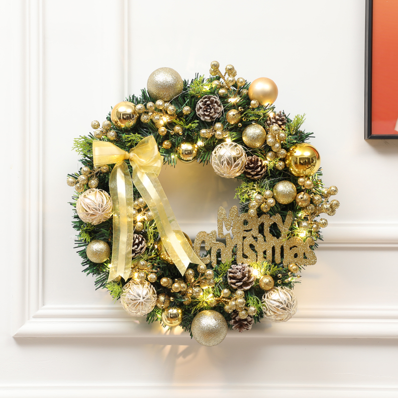圣诞装饰贫寒新款加密圣诞花环