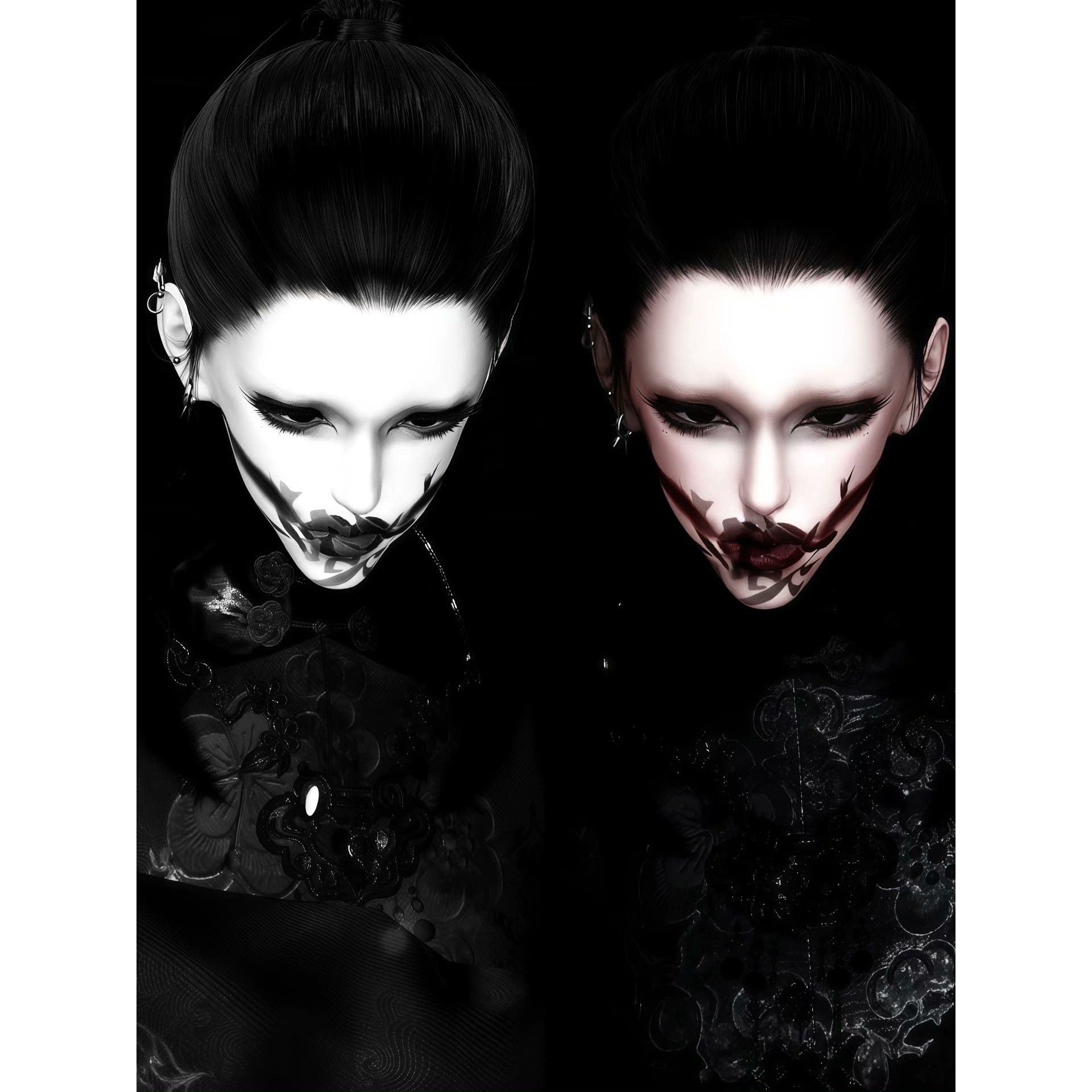 半纹面鬼魅 爆辣烤鱼排 亚比 逆水寒手游捏脸女通用