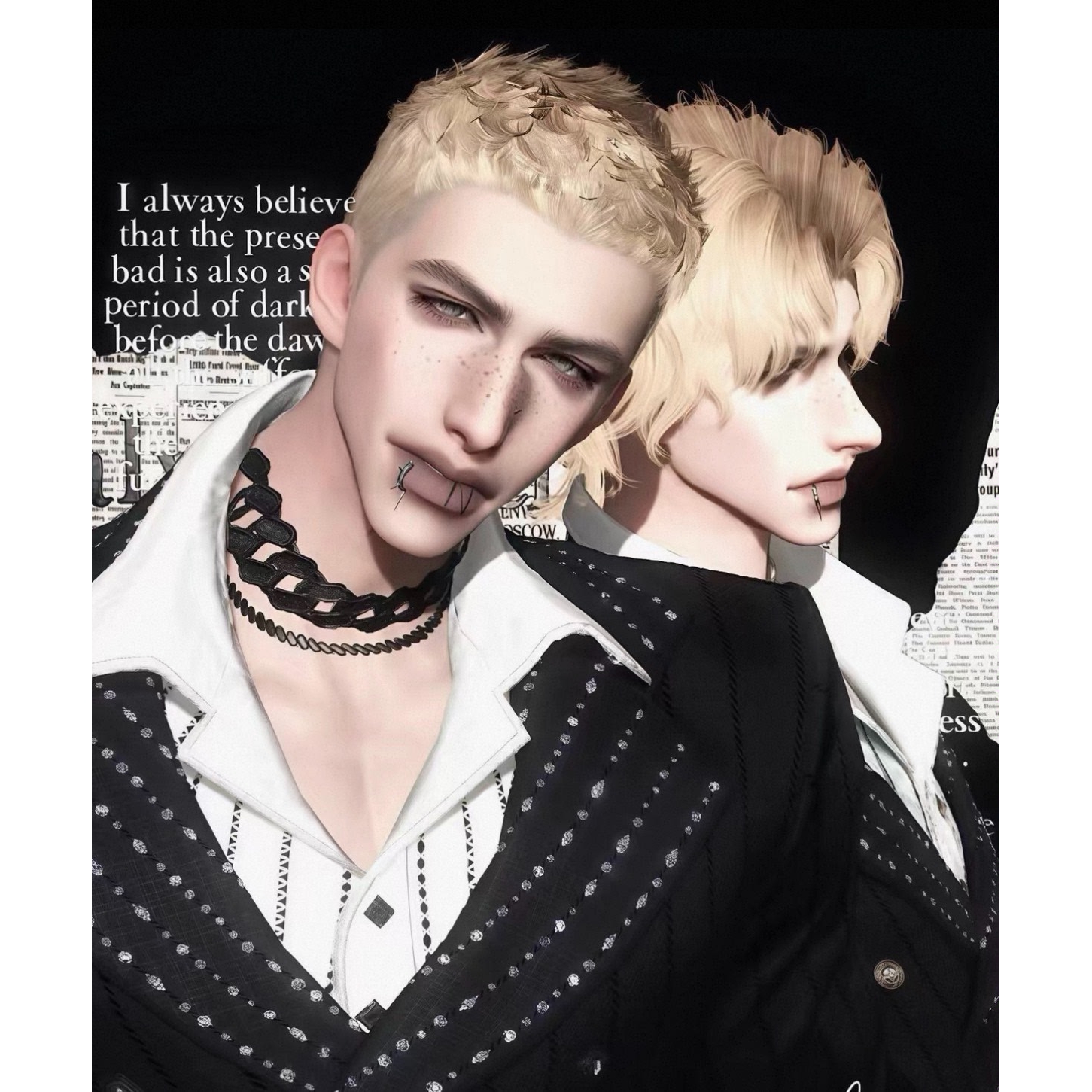 2款 爵士乐jazz Schemer 硬汉成男 逆水寒手游捏脸男通用