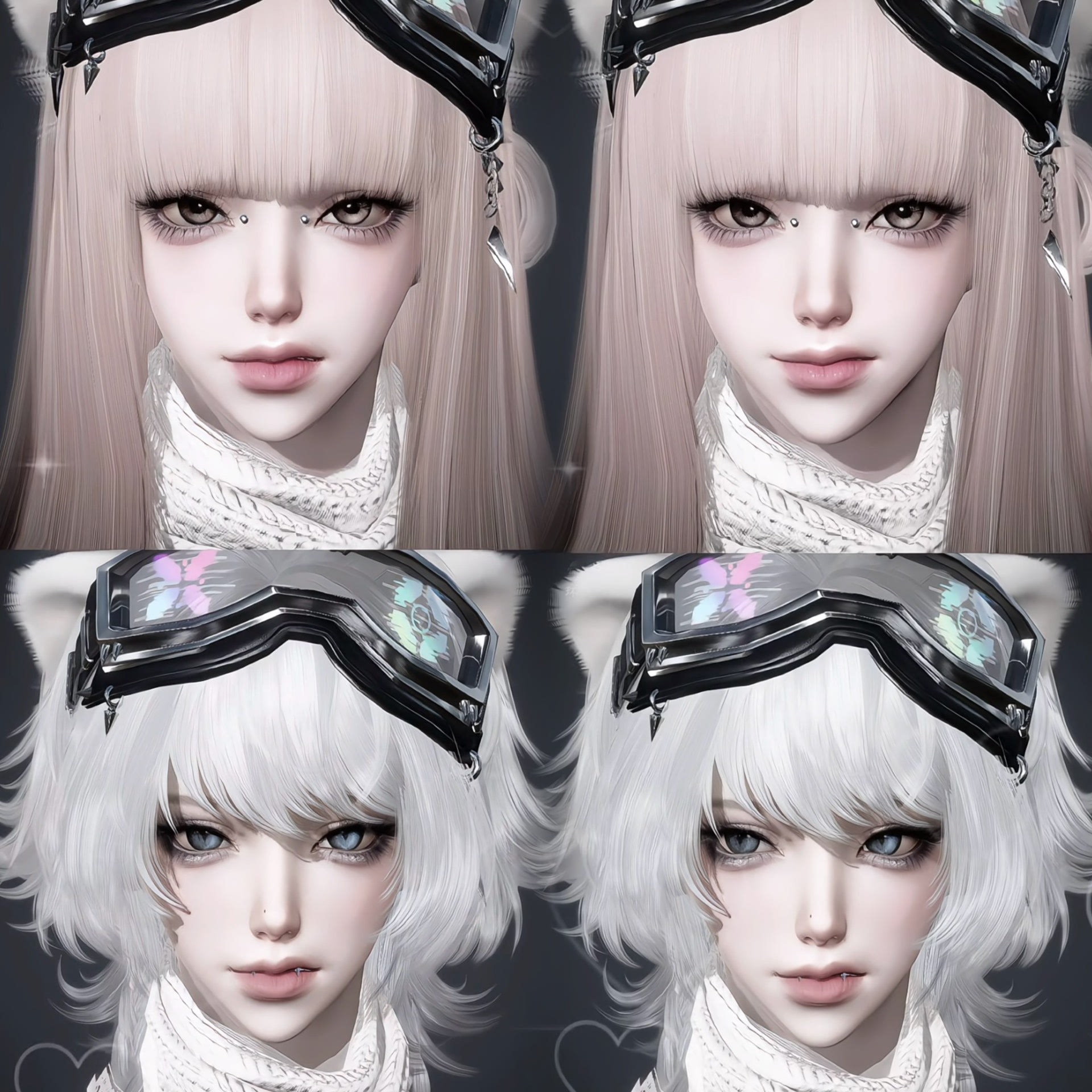 发2 荒诞黑胶 双生子 Iove cla 逆水寒手游捏脸女通用