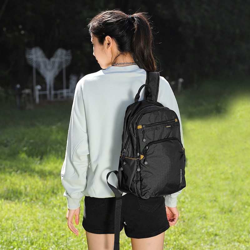 火狐旅游超轻帆布小背包新款轻便双肩包女旅行包男牛津布户外书包