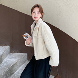 25冬装新款短款呢料外套2C055-5108-P195控288，女装短外套，2C055