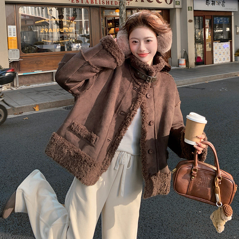 25新款皮毛一体外套2C055-5115-P210控318,女装棉衣/棉服,2C055