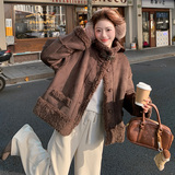 25新款皮毛一体外套2C055-5115-P210控318，女装棉衣/棉服，2C055