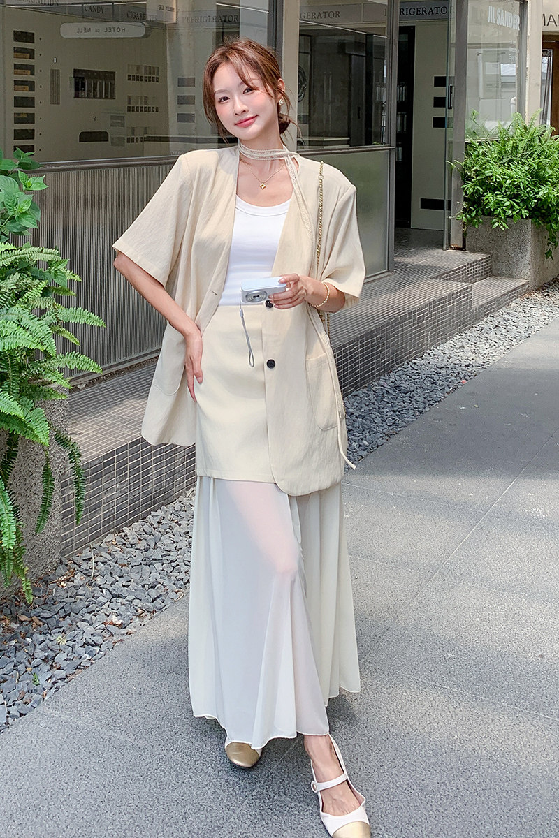 【现货】25夏季新款西装半裙套装2C055-5060-P165控238,女装套装/套裙,2C055