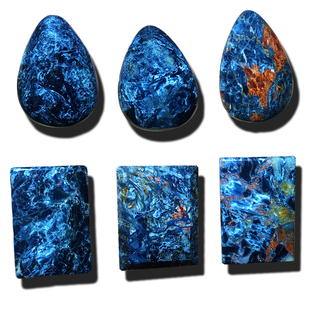 国产彼得石吊坠蓝彩猫眼意境随型坠河南淅川料暴风雨宝石一物一图