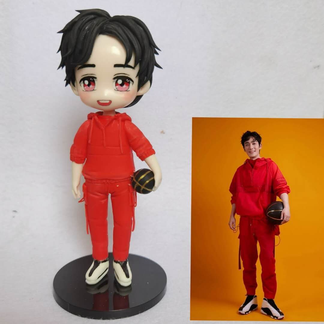 朱一龙手办diy树脂土人偶明星款超轻粘土车摆件生日来图定制玩偶