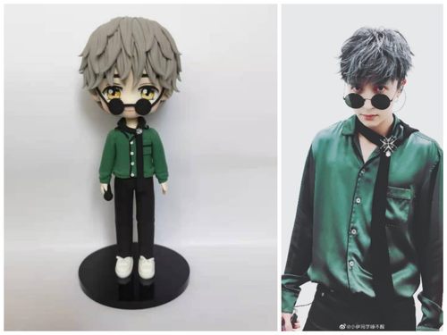 diy薛之谦超轻粘土树脂摆件人偶