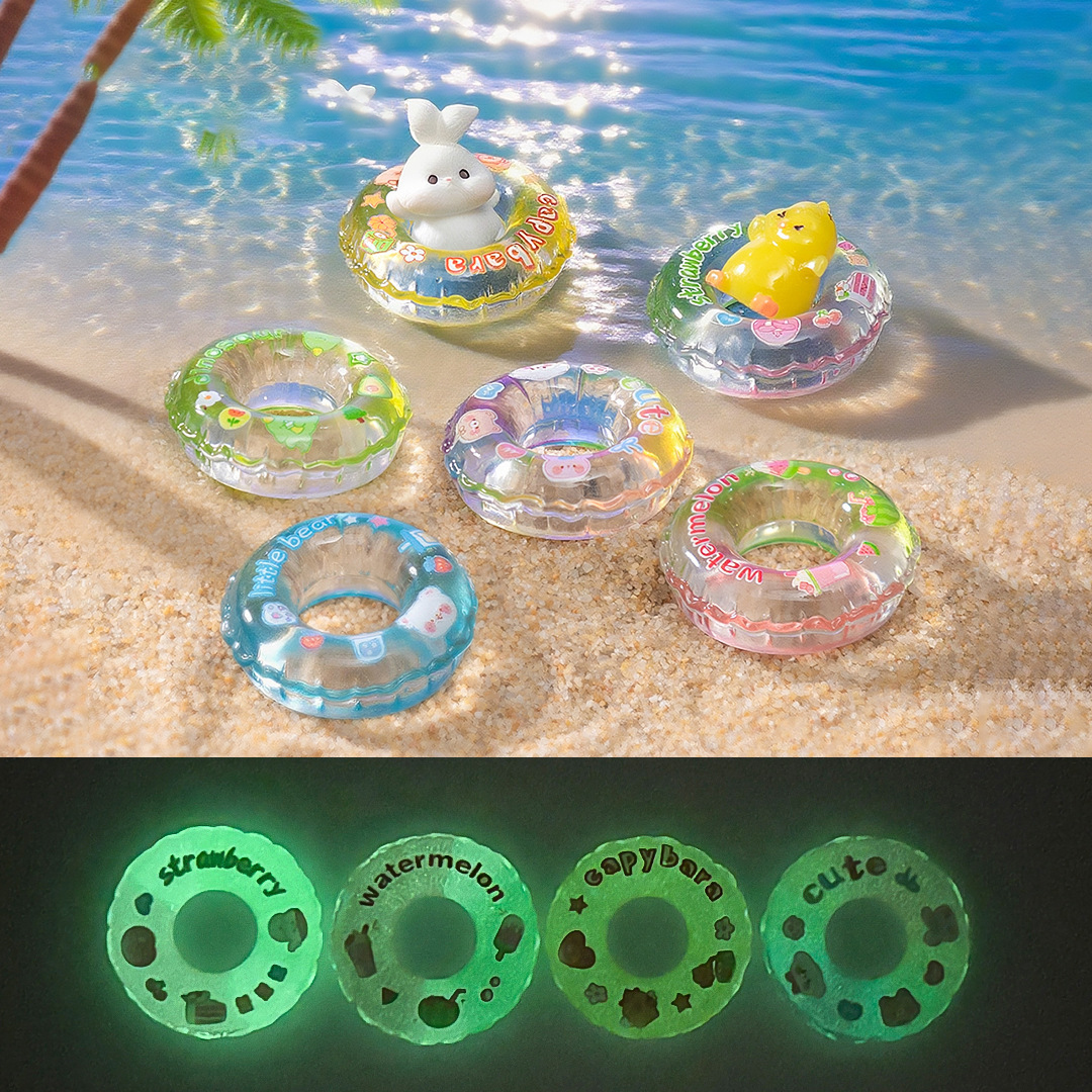 可下水仿真漂浮游泳圈模型DY摆件