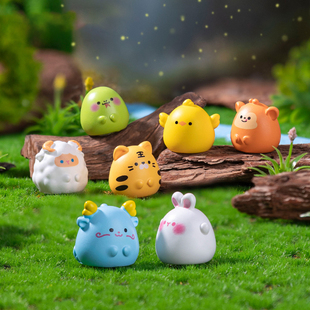 微景观创意可爱十二生肖萌粒 饰品挂配件桌面小摆件 园艺造景diy装