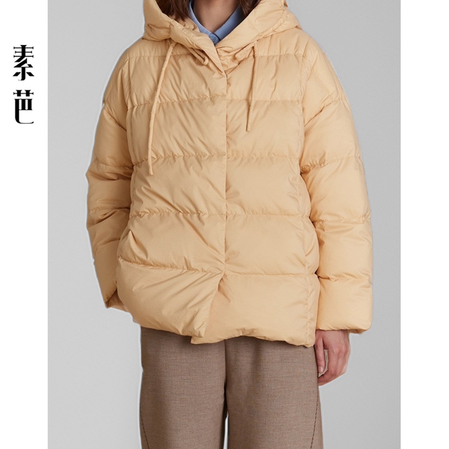 素芭冬季女款连帽宽松百搭羽绒服